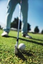 Golf tee shot Royalty Free Stock Photo