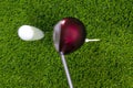 Golf tee shot with driver Royalty Free Stock Photo