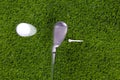 Golf tee shot with iron Royalty Free Stock Photo