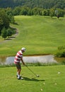 Golf - Teenager Teeing Off