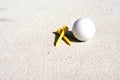 Golf Tees and ball Royalty Free Stock Photo