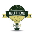 golf theme label. Vector illustration decorative design