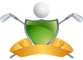 Golf Themed Background - Green Shield Royalty Free Stock Photo