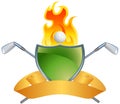 Golf Themed Background - Green Shield Royalty Free Stock Photo