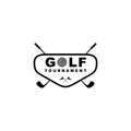 golf tournament badge vector logo design