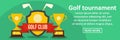 Golf tournament banner horizontal concept Royalty Free Stock Photo