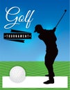 Golf Tournament Flyer Template Illustration