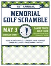 Golf Tournament Flyer Template Royalty Free Stock Photo