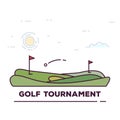Golf tournament line banner