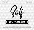 Golf tournament vector banner template