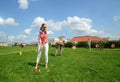 Golf training for beginners on special field in Moscow Oblastr