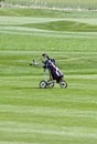 Golf trolley Royalty Free Stock Photo