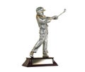 Golf trophy isolated on a white background Royalty Free Stock Photo