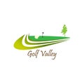 Golf valley logo for golf practice