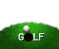 Golf White Background