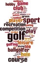 Golf word cloud