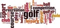 Golf word cloud