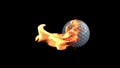GolfBall on Fire, stock footage
