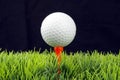 Golfball on tee Royalty Free Stock Photo