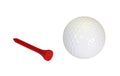 Golfball and Tee Royalty Free Stock Photo