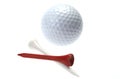 Golfball and tees