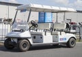 Golfcar stands on airport in berlin Royalty Free Stock Photo