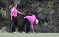 Golfer in action at the Seve trophy 2013 , france Royalty Free Stock Photo