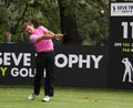 Golfer in action at the Seve trophy 2013 , france Royalty Free Stock Photo