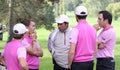 Golfer in action at the Seve trophy 2013 , france Royalty Free Stock Photo