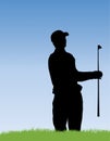 Golfer in Bunker Royalty Free Stock Photo