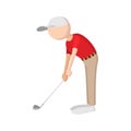 Golfer cartoon icon