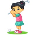 Golfer Girl Ready To Shoot