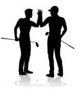 Golfer Golf Sports People in Silhouette Royalty Free Stock Photo