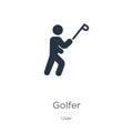 Golfer icon vector. Trendy flat golfer icon from user collection isolated on white background. Vector illustration can be used for