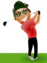 Golfer illustration