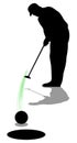 Golfer Man Putting