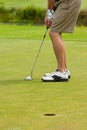 Golfer putting Royalty Free Stock Photo