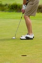 Golfer putting