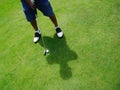 Golfer Putting Royalty Free Stock Photo