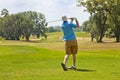 A golfer's swing Royalty Free Stock Photo