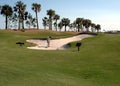 Golfer In A Sand Trap Royalty Free Stock Photo