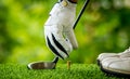 Golfer teeing off Royalty Free Stock Photo