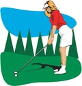 Golfer Vector Illustration Royalty Free Stock Photo