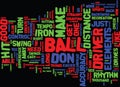 Golfers Crush Your Drives And Keep It In Play Word Cloud Concept
