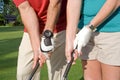 Golfers Practice Grip - Horizontal Royalty Free Stock Photo