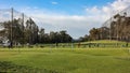 Golfers practicing swing at Torrey Pines Golf Course in La Jolla, San Diego, California Royalty Free Stock Photo