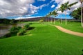 Golfing in Oahu, Hawaii Royalty Free Stock Photo