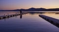 Golfo Aranci harbor in the sunset Royalty Free Stock Photo