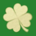 gold blur clover leaf on a green background