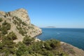 Golitsyn`s Trail, or Falcon Trail, in Novy Svit town, Crimea Royalty Free Stock Photo